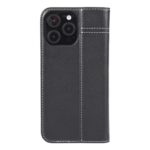 For iPhone 16 Pro GEBEI Top-grain Horizontal Flip Leather Phone Case(Black) - Image 3