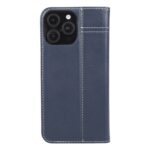 For iPhone 16 Pro GEBEI Top-grain Horizontal Flip Leather Phone Case(Blue) - Image 3