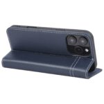 For iPhone 16 Pro GEBEI Top-grain Horizontal Flip Leather Phone Case(Blue) - Image 5