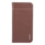 For iPhone 16 Pro GEBEI Top-grain Horizontal Flip Leather Phone Case(Brown) - Image 2