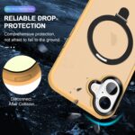 For iPhone 16 Skin-feel MagSafe Holder PC Hybrid TPU Phone Case(Orange) - Image 2