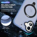 For iPhone 16 Skin-feel MagSafe Holder PC Hybrid TPU Phone Case(Blue) - Image 2