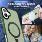 For iPhone 16 Skin-feel MagSafe Holder PC Hybrid TPU Phone Case(Green) - Image 6