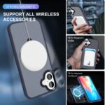 For iPhone 16 Skin-feel MagSafe Holder PC Hybrid TPU Phone Case(Dark Blue) - Image 3