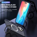 For iPhone 16 Skin-feel MagSafe Holder PC Hybrid TPU Phone Case(Dark Blue) - Image 4