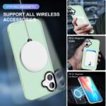 For iPhone 16 Skin-feel MagSafe Holder PC Hybrid TPU Phone Case(Matcha Green) - Image 3