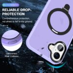 For iPhone 16 Skin-feel MagSafe Holder PC Hybrid TPU Phone Case(Purple) - Image 2