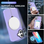 For iPhone 16 Skin-feel MagSafe Holder PC Hybrid TPU Phone Case(Purple) - Image 3