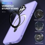 For iPhone 16 Skin-feel MagSafe Holder PC Hybrid TPU Phone Case(Purple) - Image 5