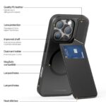 For iPhone 16 Pro DUX DUCIS Rafi II Series MagSafe Magnetic Holder RFID Phone Case(Black) - Image 3