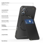 For iPhone 16 DUX DUCIS Rafi II Series MagSafe Magnetic Holder RFID Phone Case(Black) - Image 3