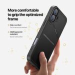 For iPhone 16 DUX DUCIS Rafi II Series MagSafe Magnetic Holder RFID Phone Case(Black) - Image 6