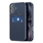 For iPhone 16 DUX DUCIS Rafi II Series MagSafe Magnetic Holder RFID Phone Case(Blue)