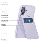 For iPhone 16 DUX DUCIS Rafi II Series MagSafe Magnetic Holder RFID Phone Case(Purple) - Image 3