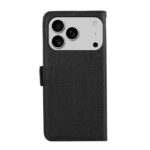 For iPhone 17 Pro Max ABEEL Side-Magnetic Litchi Pattern Leather RFID Phone Case(Black) - Image 3