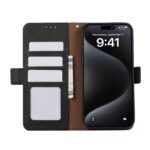 For iPhone 17 Pro Max ABEEL Side-Magnetic Litchi Pattern Leather RFID Phone Case(Black) - Image 4