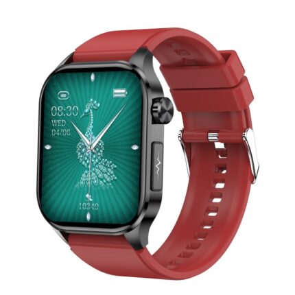 ET580 2.04 inch Screen Smart Sports Watch - Red Silicone Band