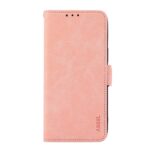 For iPhone 17 Pro Max ABEEL Frosted Magnetic RFID Leather Phone Case(Pink) - Image 2