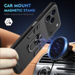 For iPhone 17 Pro Max Shockproof Metal Ring Holder Phone Case(Black) - Image 2