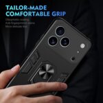 For iPhone 17 Pro Max Shockproof Metal Ring Holder Phone Case(Black) - Image 5