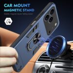 For iPhone 17 Pro Max Shockproof Metal Ring Holder Phone Case(Blue) - Image 2