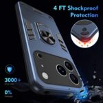 For iPhone 17 Pro Max Shockproof Metal Ring Holder Phone Case(Blue) - Image 4