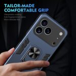 For iPhone 17 Pro Max Shockproof Metal Ring Holder Phone Case(Blue) - Image 5