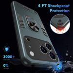 For iPhone 17 Pro Max Shockproof Metal Ring Holder Phone Case(Green) - Image 4