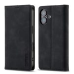 For iPhone 16 Plus LC.IMEEKE Strong Magnetism Microfiber Leather Phone Case(Black) - Image 2