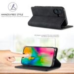 For iPhone 16 Plus LC.IMEEKE Strong Magnetism Microfiber Leather Phone Case(Black) - Image 5