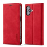 For iPhone 16 Plus LC.IMEEKE Strong Magnetism Microfiber Leather Phone Case(Red) - Image 2