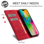 For iPhone 16 Plus LC.IMEEKE Strong Magnetism Microfiber Leather Phone Case(Red) - Image 4