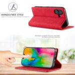 For iPhone 16 Plus LC.IMEEKE Strong Magnetism Microfiber Leather Phone Case(Red) - Image 5