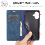 For iPhone 16 Plus LC.IMEEKE Strong Magnetism Microfiber Leather Phone Case(Blue) - Image 3