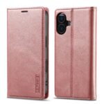 For iPhone 16 Plus LC.IMEEKE Strong Magnetism Microfiber Leather Phone Case(Rose Gold) - Image 2