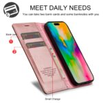 For iPhone 16 Plus LC.IMEEKE Strong Magnetism Microfiber Leather Phone Case(Rose Gold) - Image 4