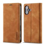 For iPhone 16 Plus LC.IMEEKE Strong Magnetism Microfiber Leather Phone Case(Brown) - Image 2
