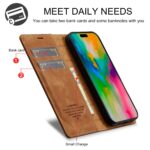 For iPhone 16 Plus LC.IMEEKE Strong Magnetism Microfiber Leather Phone Case(Brown) - Image 4