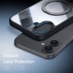 For iPhone 16 Plus DUX DUCIS Aimo Mag Series MagSafe Ring Holder Frosted Phone Case(Black) - Image 6