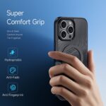 For iPhone 16 Pro DUX DUCIS Aimo Mag Series MagSafe Ring Holder Frosted Phone Case(Black) - Image 3