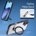 For iPhone 17 DUX DUCIS Aimo Mag Series MagSafe Ring Holder Frosted Phone Case(Black) - Image 3