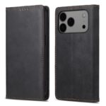 For iPhone 17 Pro Max Business Solid Color Magnetic RFID Leather Phone Case(Black)