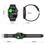 2.01 inch Screen Silicone Strap 10m Waterproof Smart Watch - Image 4