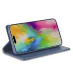 For iPhone 16 Pro LC.IMEEKE RFID Anti-theft Leather Phone Case(Blue) - Image 4