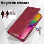 For iPhone 16 Pro LC.IMEEKE RFID Anti-theft Leather Phone Case(Red) - Image 6