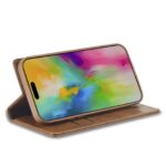 For iPhone 16 Pro LC.IMEEKE RFID Anti-theft Leather Phone Case(Brown) - Image 4