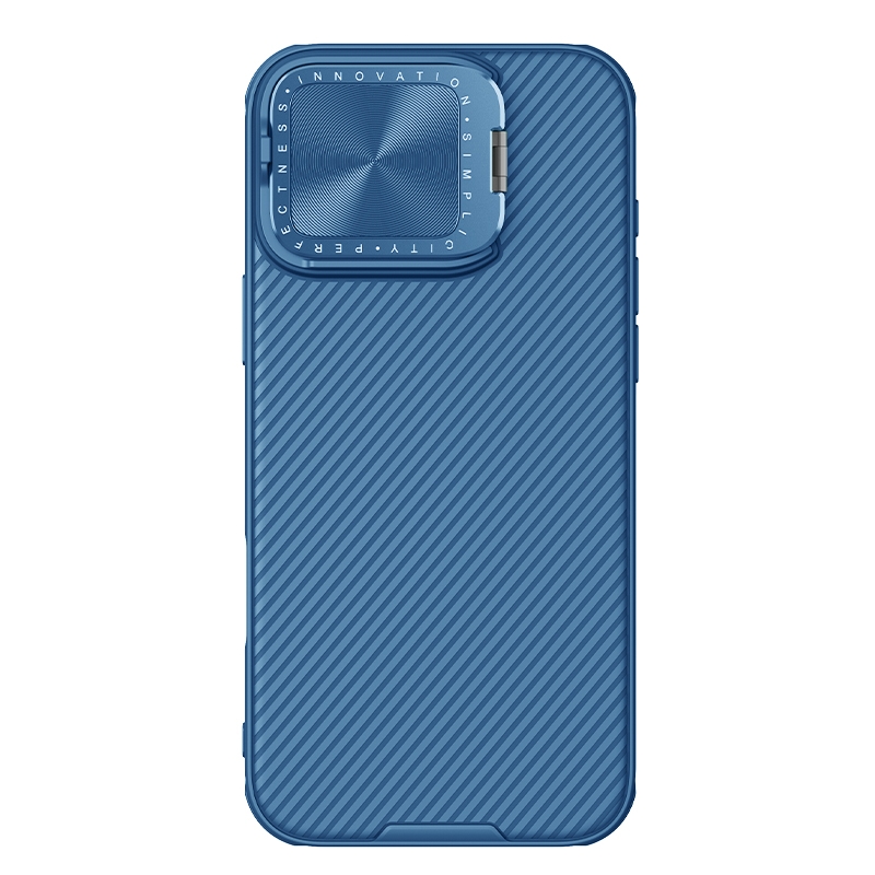 EDA007132102C.jpg For iPhone 16 Pro NILLKIN Black Mirror Prop CD Texture Mirror Phone Case(Blue) - Image 1