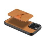 For iPhone 16 Pro ESEBLE E2 Retro Texture Card Slots MagSafe RFID Leather Case(Yellow) - Image 3