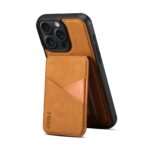 For iPhone 16 Pro ESEBLE E2 Retro Texture Card Slots MagSafe RFID Leather Case(Yellow) - Image 4