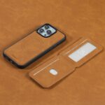 For iPhone 16 Pro ESEBLE E2 Retro Texture Card Slots MagSafe RFID Leather Case(Yellow) - Image 6